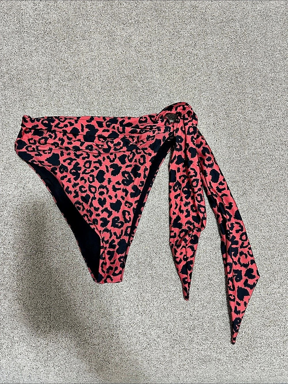 Pink & Black Animal Print Bikini Bottom